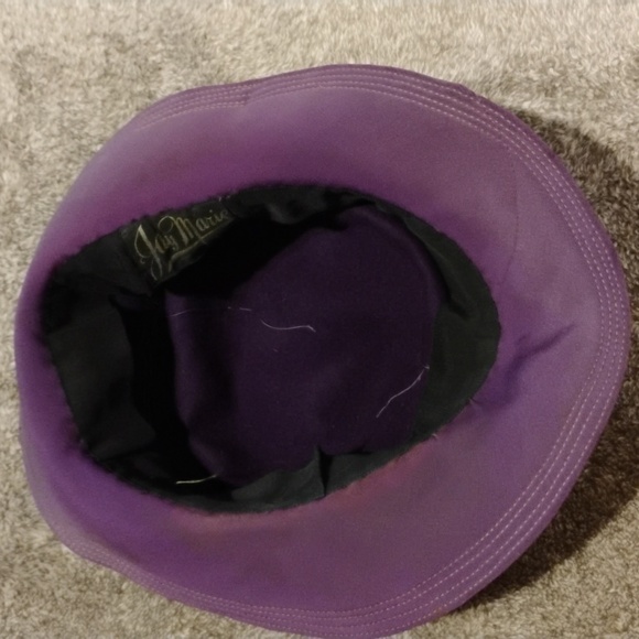 Jay Marie Vintage Plum Bow Hat - Picture 6 of 7